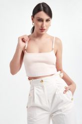 Top damski ELISABETTA FRANCHI. Topy damskie Elisabetta Franchi, bez wzorów, bez kołnierzyka. W wyprzedaży za 846.22 zł.