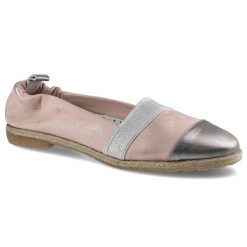 Półbuty damskie Lamelia, wsuwane ze skóry naturalnej i na płaskiej podeszwie, różowe przecierane, 40C1169. Czerwone półbuty damskie LAMELIA, bez wzorów, ze skóry, bez obcasa, na płaskiej podeszwie. Za 179.00 zł.