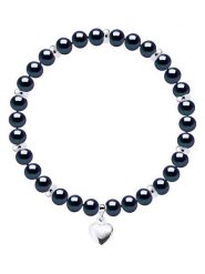 Pearline Bransoletka z perłami z zawieszką rozmiar: onesize. Czarne bransoletki damskie Pearline, srebrne. Za 217.99 zł.