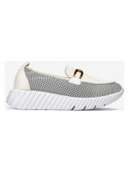 Unisa Skórzane mokasyny w kolorze biało-szarym rozmiar: 37. Białe mokasyny damskie Unisa. Za 260.99 zł.