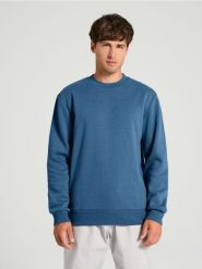Bluza z długimi rękawami - niebieski. Niebieskie bluzy bez kaptura męskie Sinsay, l. W wyprzedaży za 19.99 zł.