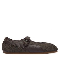 Baleriny Puma. Brązowe baleriny damskie Puma, bez wzorów, bez obcasa. Za 279.99 zł.