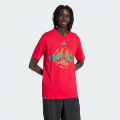Koszulka Mistrzostwa Świata FIFA 26 Portugalia. Czerwone t-shirty sportowe męskie Adidas, bez ramiączek, do piłki nożnej. Za 129.00 zł.