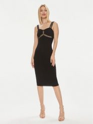 Marciano Guess Sukienka dzianinowa 4GGK25 5634Z Czarny Bodycon Fit. Czarne sukienki damskie Marciano Guess, z aplikacjami, z dzianiny, bez kołnierzyka, bez ramiączek, bodycon. Za 739.99 zł.