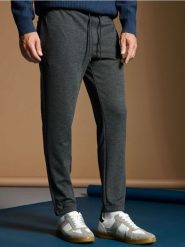 Spodnie jogger slim fit - szary. Szare spodnie materiałowe męskie Sinsay, bez wzorów. Za 49.99 zł.