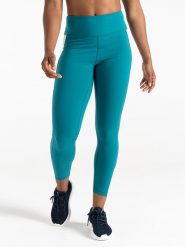 Dare 2b Legginsy sportowe "Move II" w kolorze turkusowym rozmiar: 42. Niebieskie legginsy damskie Dare 2b, bez wzorów, z materiału. Za 79.03 zł.