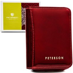 Portfel damski Peterson PTN 5157-SH czerwony. Czerwone portfele damskie Peterson, bez wzorów. Za 64.00 zł.