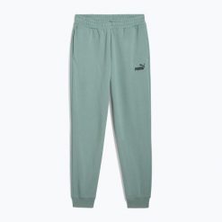 Spodnie męskie PUMA ESS No. 1 Logo Sweatpants TR CL. Zielone spodnie dresowe męskie Puma, bez wzorów, z dresówki. Za 149.99 zł.