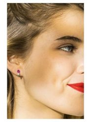 CARATELLI Złote kolczyki "Lisemore" z diamentami i rubinami rozmiar: onesize. Czerwone kolczyki damskie CARATELLI, z diamentem, złote. Za 1,425.95 zł.