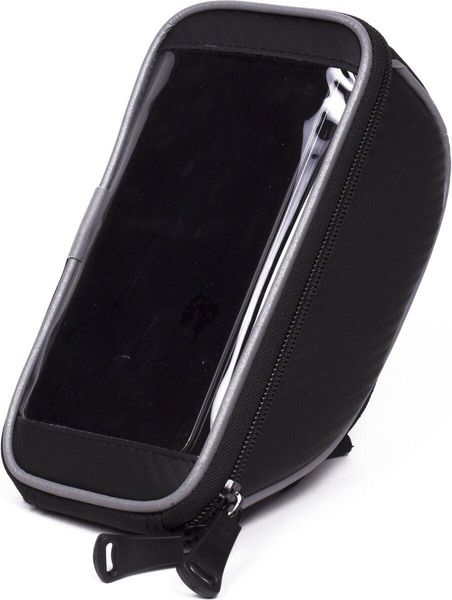 Torba na kierownicę z uchwytem na telefon, czarna. Czarne torebki klasyczne damskie BENSON, bez wzorów, bez dodatków. Za 149.00 zł.