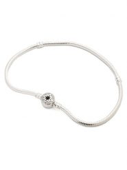 Pandora Srebrna bransoletka z cyrkoniami rozmiar: 18 cm. Szare bransoletki damskie Pandora, srebrne. Za 313.32 zł.