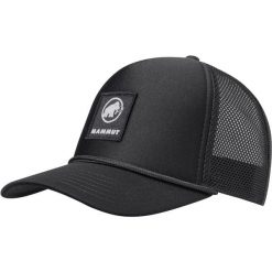 Czapka z daszkiem Mammut Crag Cap Logo - black S/M. Czarne czapki męskie Mammut, na wiosnę, z aplikacjami, z bawełny, klasyczne. Za 214.99 zł.
