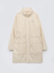 Kurtka damska parka perłowa Emba 103. Białe parki damskie Big Star, na wiosnę, l, bez wzorów, z bawełny. Za 329.99 zł.