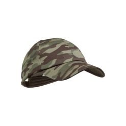 Czapka z daszkiem myśliwska Steppe 100 camo. Brązowe czapki męskie SOLOGNAC, bez wzorów, z bawełny, sportowe. Za 19.99 zł.