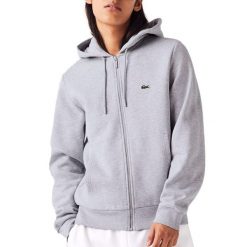 Bluza z kapturem Lacoste - Szara SH9626-CCA. Szare bluzy z kapturem męskie Lacoste, l, z bawełny. Za 562.30 zł.