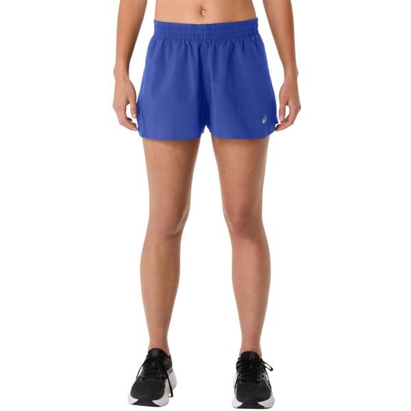 Spodenki sportowe damskie Core Split Short. Niebieskie spodenki sportowe damskie Asics, z poliesteru, do biegania. Za 129.99 zł.