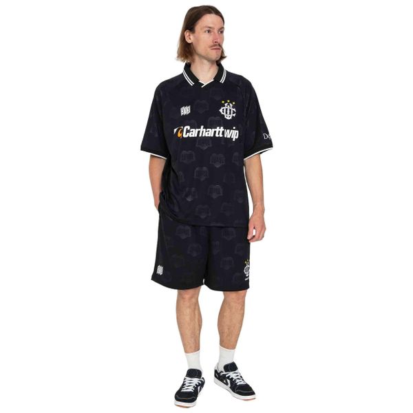 Koszulka piłkarska Carhartt WIP I034625-BLK dla mężczyzn. Czarne t-shirty sportowe męskie Carhartt, l, z materiału, bez ramiączek, do piłki nożnej. Za 381.50 zł.