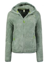 Geographical Norway Kurtka polarowa "Upalood" w kolorze miętowym rozmiar: M. Zielone kurtki damskie Geographical Norway, m, bez wzorów, z polaru, bez kaptura. Za 113.63 zł.
