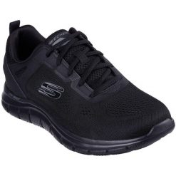 Buty sportowe męskie Skechers Track Broader. Czarne buty sportowe na co dzień męskie Skechers, z gumy, bez zapięcia. Za 259.99 zł.