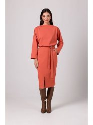 Be Wear Sukienka w kolorze pomarańczowym rozmiar: M. Pomarańczowe sukienki damskie Be Wear, m, bez wzorów, z tkaniny, bez kołnierzyka, bez ramiączek, midi. Za 227.85 zł.