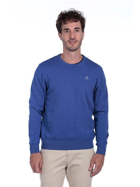 The Time of Bocha Sweter w kolorze niebieskim rozmiar: M. Niebieskie swetry męskie The Time of Bocha, m, bez wzorów, z bawełny, bez kołnierzyka. Za 130.50 zł.