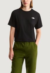 Koszulka crop top Kobieta THE NORTH FACE W EVOLUTION SIMPLE DOME CROP RLX SS TEE. Czarne t-shirty damskie The North Face, l, bez wzorów, z bawełny, bez kołnierzyka. Za 207.99 zł.