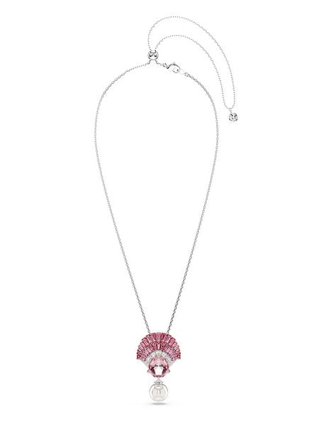 Swarovski Naszyjnik z zawieszką - dł. 42 cm rozmiar: onesize. Różowe naszyjniki damskie Swarovski, metalowe. Za 429.73 zł.