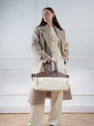 Christian Laurier Skórzana torba podróżna "Mae" w kolorze brązowo-białym - 46 x 28 x 20 cm rozmiar: onesize. Białe torebki klasyczne damskie Christian Laurier, bez wzorów, z materiału, bez dodatków. Za 347.99 zł.