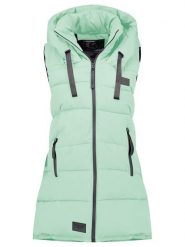 Geographical Norway Kamizelka pikowana "Dolbar" w kolorze jasnozielonym rozmiar: L. Zielone kamizelki damskie Geographical Norway, l. Za 192.33 zł.