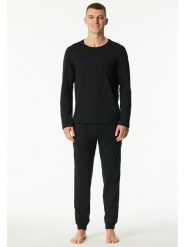 Schiesser Piżama w kolorze czarnym rozmiar: 50. Czarne piżamy męskie Schiesser, bez wzorów, z bawełny, bez ramiączek. Za 173.99 zł.