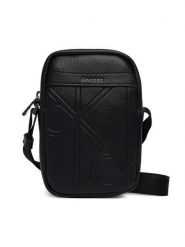 Calvin Klein Saszetka Emblem Aop Emboss Slim Reporter LV04D3371G Czarny. Czarne saszetki męskie CALVIN KLEIN, ze skóry. Za 329.99 zł.