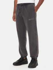 HUGO Spodnie dresowe Delwony 50546385 Szary Relaxed Fit. Szare spodnie dresowe męskie Hugo, bez wzorów, z bawełny. Za 619.99 zł.