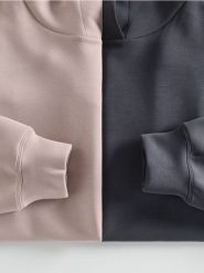 Bluza oversize z modalem - beżowy. Brązowe bluzy bez kaptura damskie Reserved, l, z dzianiny. Za 119.99 zł.