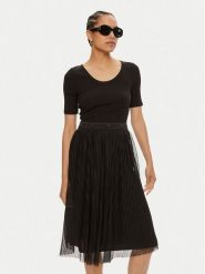 DKNY Sukienka codzienna P4DDSXMP Czarny Regular Fit. Czarne sukienki damskie DKNY, na co dzień, l, bez wzorów, z bawełny, bez kołnierzyka, bez ramiączek, proste. Za 449.99 zł.