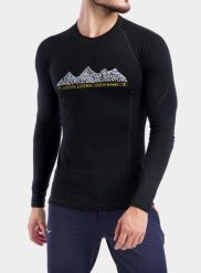 Bluza Sensor Merino DF Tee L/S. Czarne bluzy bez kaptura męskie Sensor, l, z materiału. Za 268.39 zł.