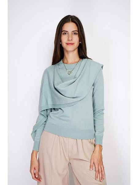 William de Faye Sweter w kolorze turkusowym rozmiar: 36. Niebieskie swetry klasyczne damskie William De Faye, z kaszmiru, bez kołnierzyka. Za 139.20 zł.