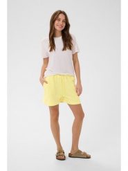 SAINT TROPEZ Szorty dresowe w kolorze żółtym rozmiar: L. Żółte szorty damskie Saint Tropez, bez wzorów, z dresówki, z podwyższonym stanem. Za 99.95 zł.