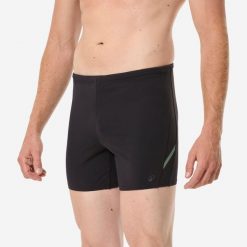 Bokserki długie pływackie męskie Decathlon Yoko. Czarne kąpielówki męskie Decathlon, m, bez wzorów, z materiału, do pływania. Za 79.99 zł.