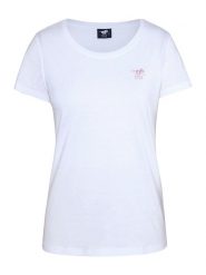 Polo Sylt Koszulka w kolorze białym rozmiar: M. Białe bluzki damskie Polo Sylt, m, bez wzorów, z bawełny, bez kołnierzyka, bez ramiączek. Za 83.42 zł.