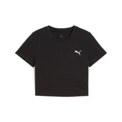 Koszulka dla dziewczynki Puma Wardrobe Essentials. Czarne koszulki dziewczęce Puma, m, bez wzorów, z materiału, bez ramiączek. Za 125.50 zł.