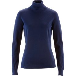 Sweter z golfem. Czarne golfy damskie bonprix, bez wzorów, bez ramiączek. Za 92.99 zł.