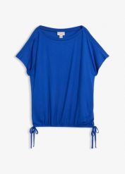 T-shirt z lejącej wiskozy. Brązowe t-shirty damskie bonprix, bez wzorów, z wiskozy, bez kołnierzyka. Za 67.99 zł.