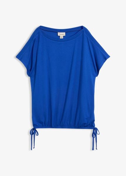 T-shirt z lejącej wiskozy. Brązowe t-shirty damskie bonprix, bez wzorów, z wiskozy, bez kołnierzyka. Za 67.99 zł.