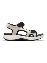 Clarks Sandały "Mira Bay" w kolorze czarno-kremowym rozmiar: 38. Brązowe sandały damskie Clarks, bez wzorów, bez obcasa. Za 132.98 zł.