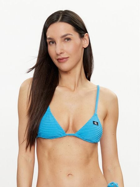 Calvin Klein Swimwear Góra od bikini KW0KW02468 Niebieski. Niebieskie bikini damskie Calvin Klein Swimwear, bez wzorów. Za 149.99 zł.