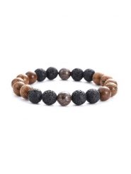 Uomo Bransoletka z elementami ozdobnymi rozmiar: onesize. Brązowe biżuteria dla mężczyzn Uomo, sztuczne. Za 69.58 zł.