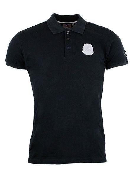 Peak Mountain Koszulka polo w kolorze czarnym rozmiar: XL. Czarne bluzki damskie Peak Mountain, xl, bez wzorów, z bawełny, bez kołnierzyka, bez ramiączek. Za 85.95 zł.