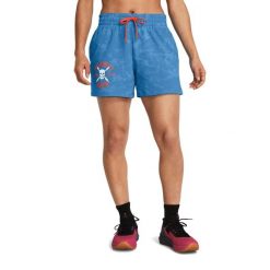 Spodenki treningowe damskie Under Armour Project Rock Underground Terry. Niebieskie szorty damskie Under Armour, bez wzorów, rockowe. Za 169.99 zł.