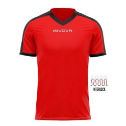 T-shirt Sportowy Givova Revolution Czerwono-Czarny 3XL dla Mężczyzn. Czarne bluzki damskie Givova, m, bez wzorów, z poliesteru, bez kołnierzyka. Za 122.99 zł.