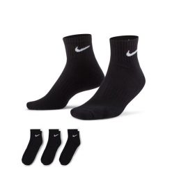 Skarpety Everyday Cushion Ankle 3 Pary. Czarne skarpetki męskie Nike, bez wzorów, z bawełny. Za 64.99 zł.